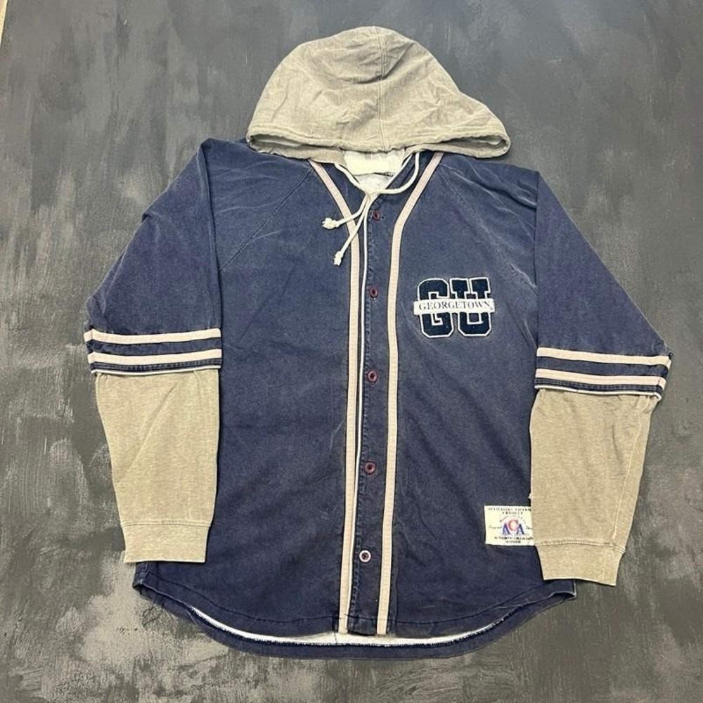 Vintage Georgetown University Hoodie XL Blue‎ 1990s
